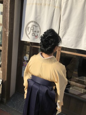 卒業式　袴着付け　ヘアメイク 土浦市 美容室 りずむヘアデザイン