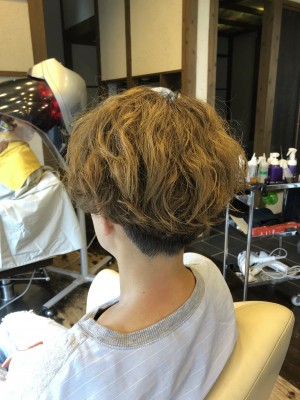 ベリーショート パーマ　美容室　土浦市 りずむヘアデザイン