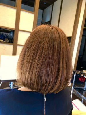 ピンク　ボブ　美容室 土浦市 りずむヘアデザイン