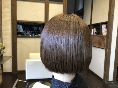 丸みボブ ハイライト ボブ グラデーションボブ ブリーチ ヘアカラー 美容室 土浦市 りずむヘアデザイン
