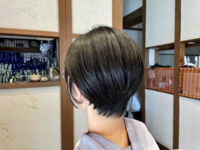 ショートボブ　丸みボブ　ボブ　グラデーションボブ　ヘアカラー　美容室　土浦市　りずむヘアデザイン