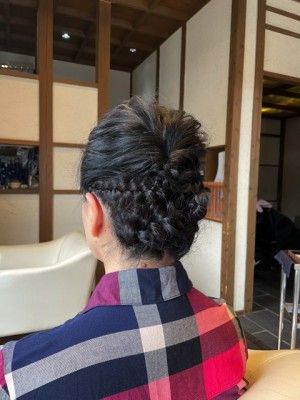 留袖ヘアメイク　結婚式ヘアメイク　土浦市　美容室　りずむヘアデザイン　