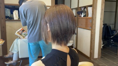 ショートボブ　丸みボブ　還元美容　最低限ノンシリコーン　土浦市　美容室　りずむヘアデザイン　