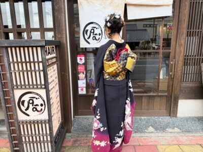 成人式ヘアメイク 振袖着付け 小顔効果 バイオプログラミング 土浦市 りずむヘアデザイン レプロナイザー ヘアビューロン